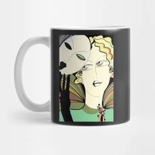 art deco glamour mask Mug